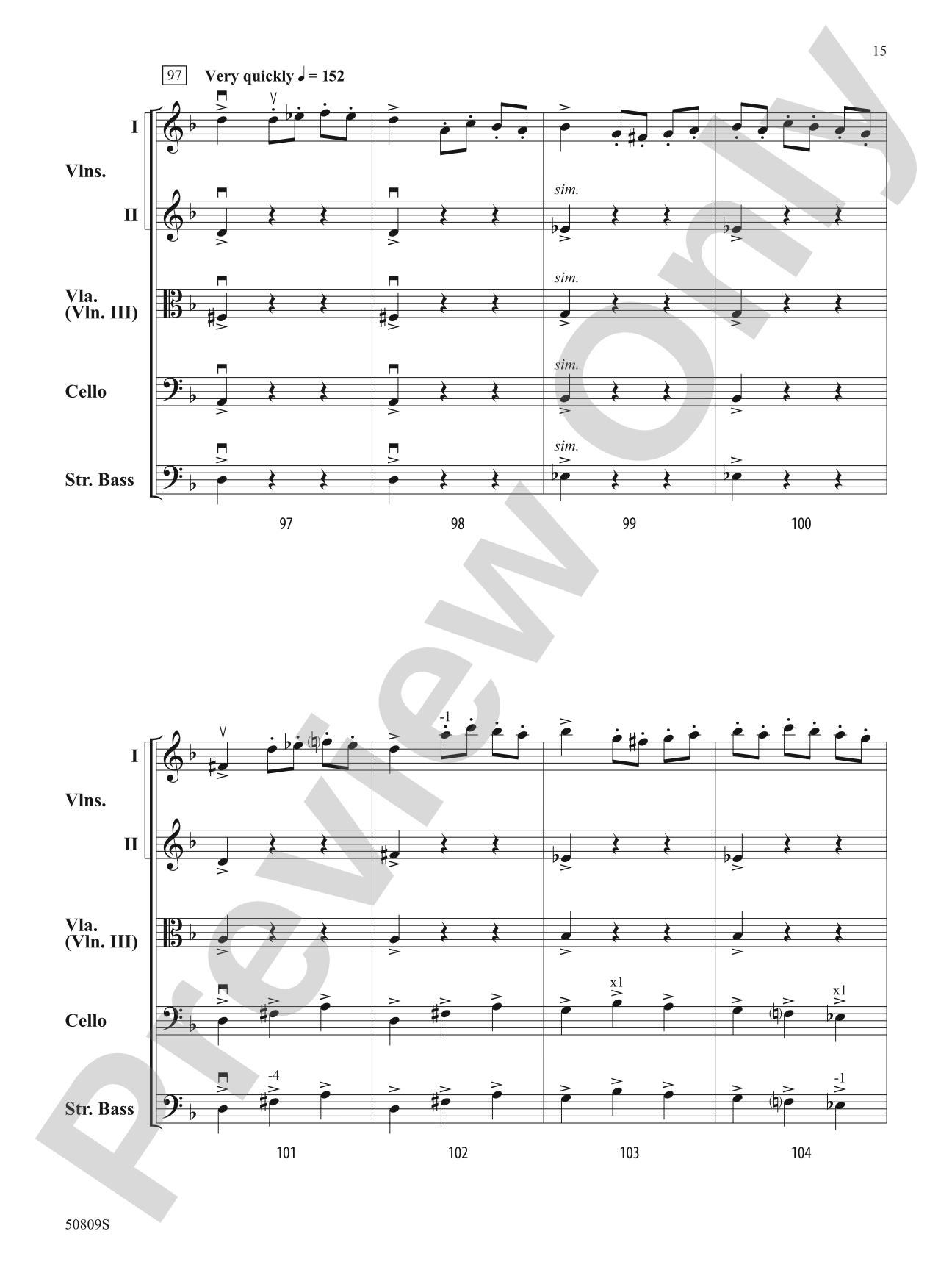 Malagueña: String Orchestra Conductor Score & Parts