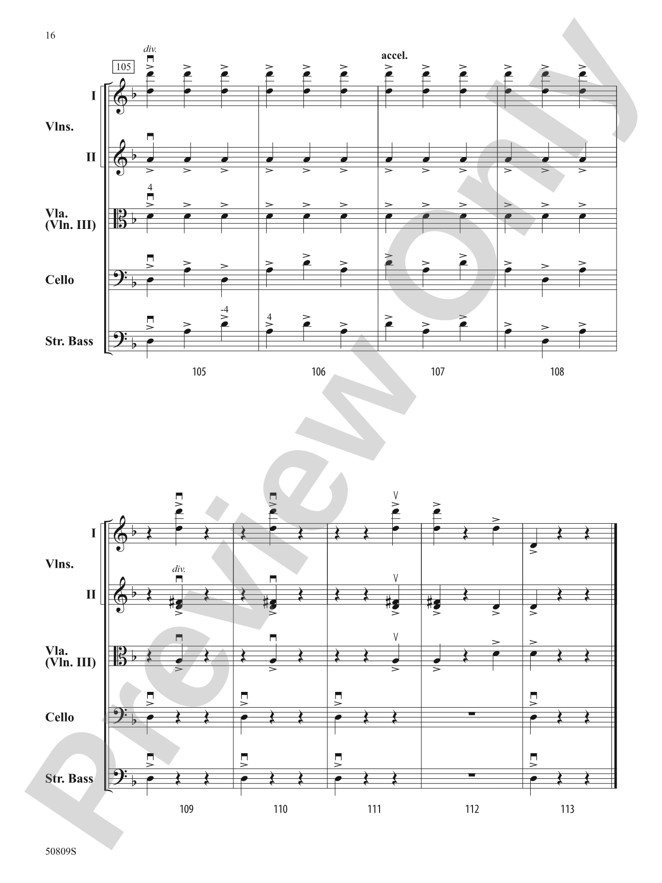 Malagueña: String Orchestra Conductor Score & Parts
