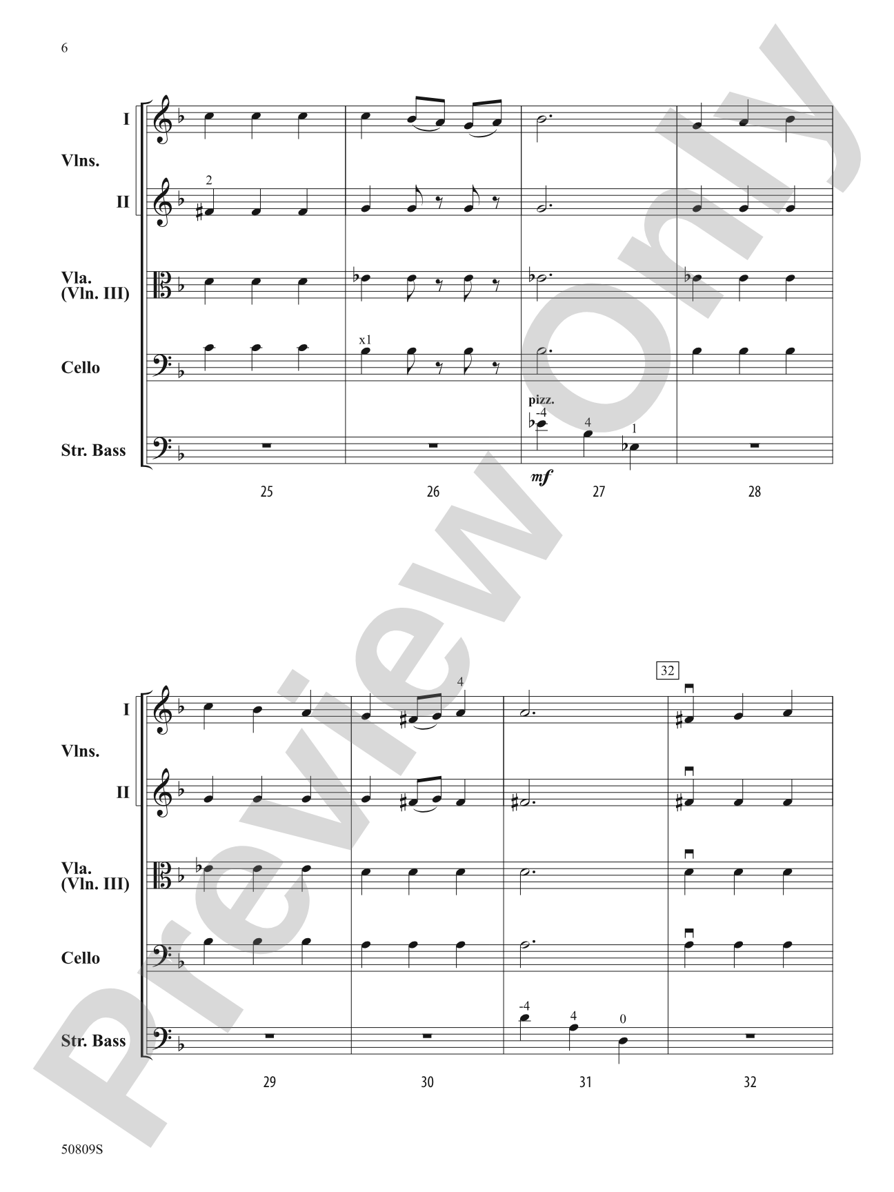 Malagueña: String Orchestra Conductor Score & Parts