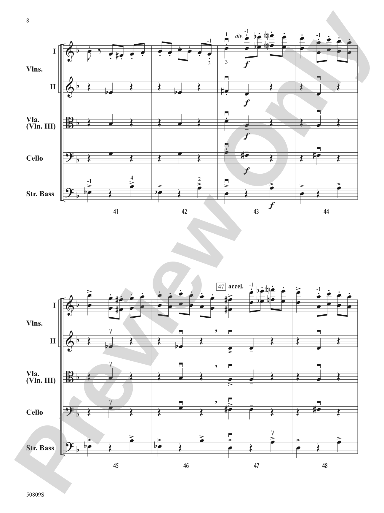 Malagueña: String Orchestra Conductor Score & Parts
