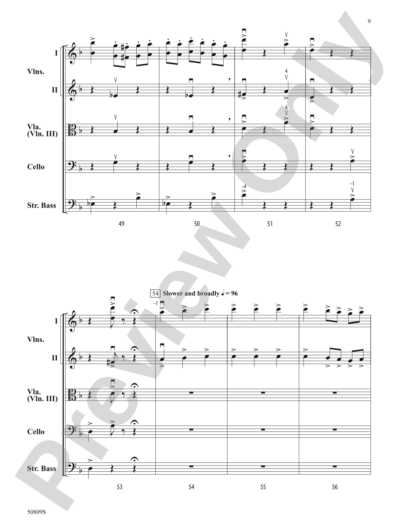 Malagueña: String Orchestra Conductor Score & Parts