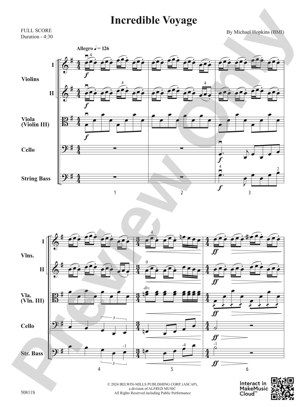 Incredible Voyage: String Orchestra Conductor Score & Parts