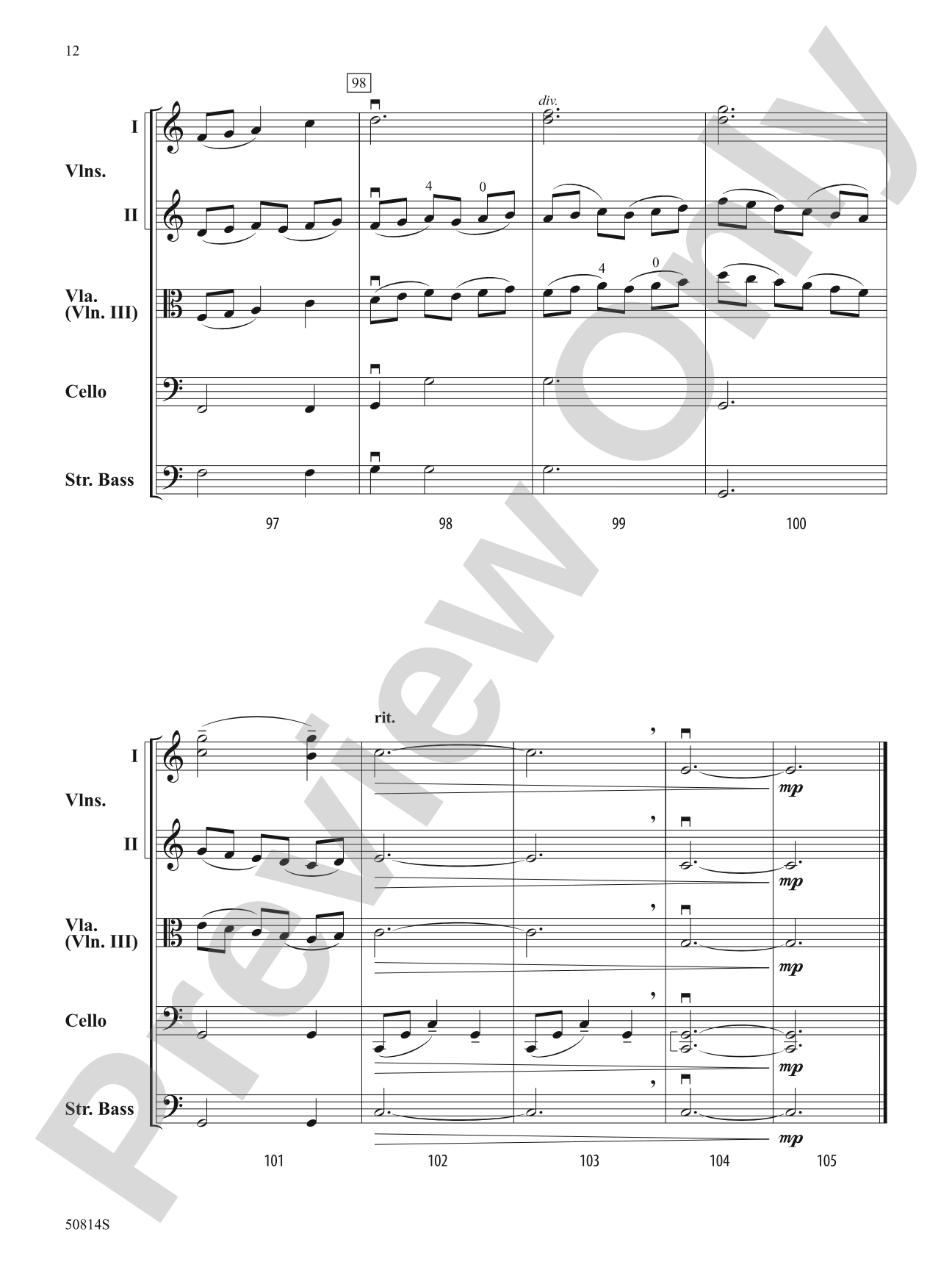 River Valley Waltz: String Orchestra Conductor Score & Parts