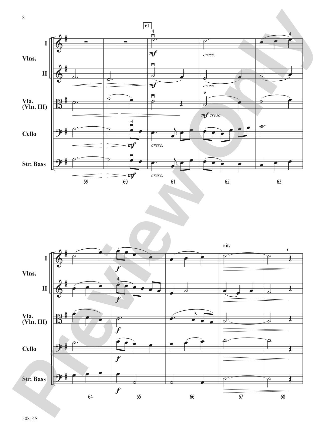 River Valley Waltz: String Orchestra Conductor Score & Parts