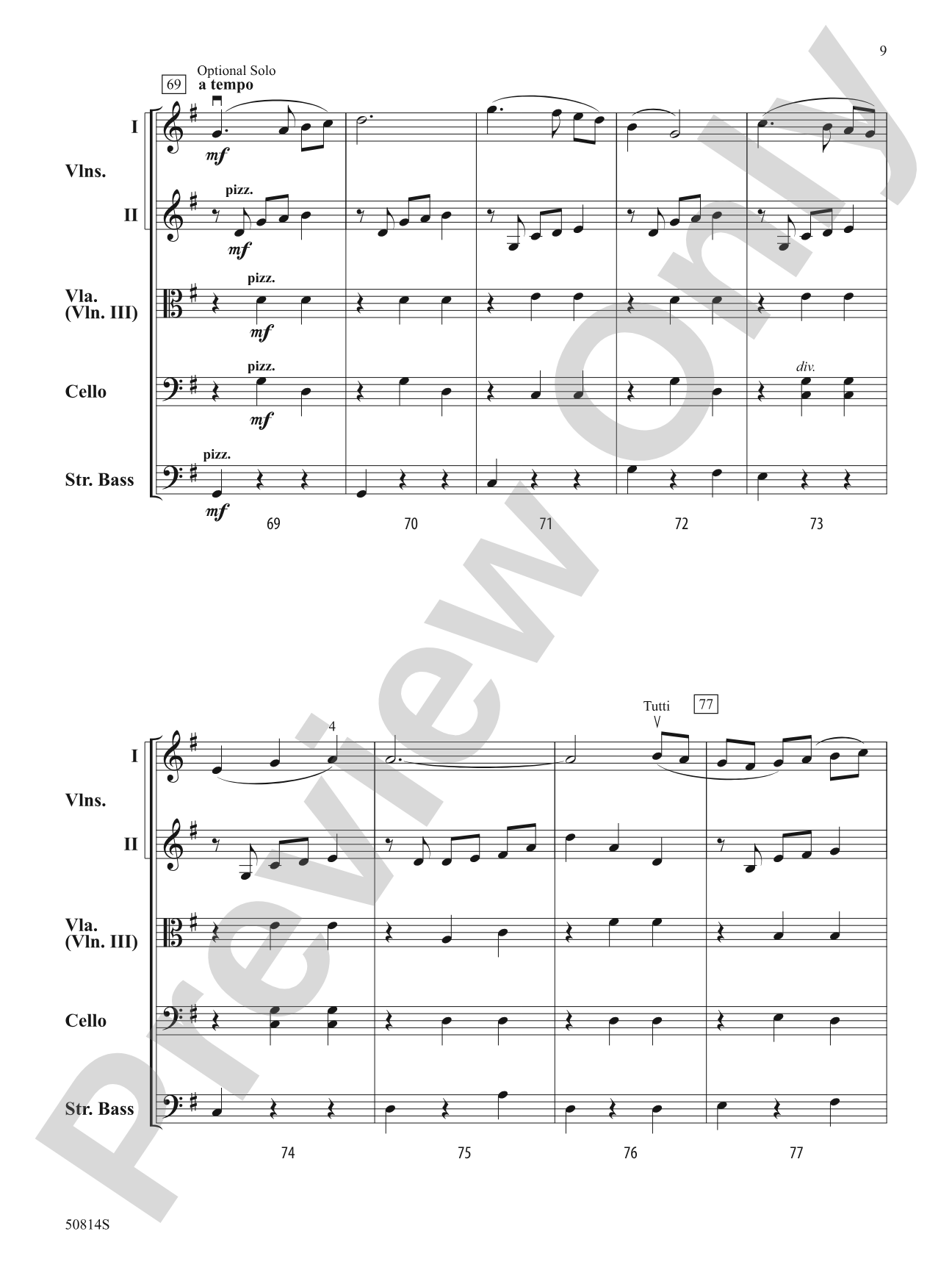 River Valley Waltz: String Orchestra Conductor Score & Parts