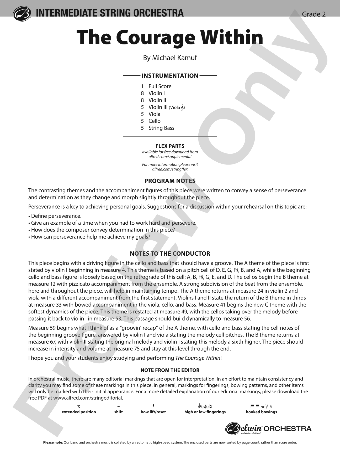The Courage Within: Score