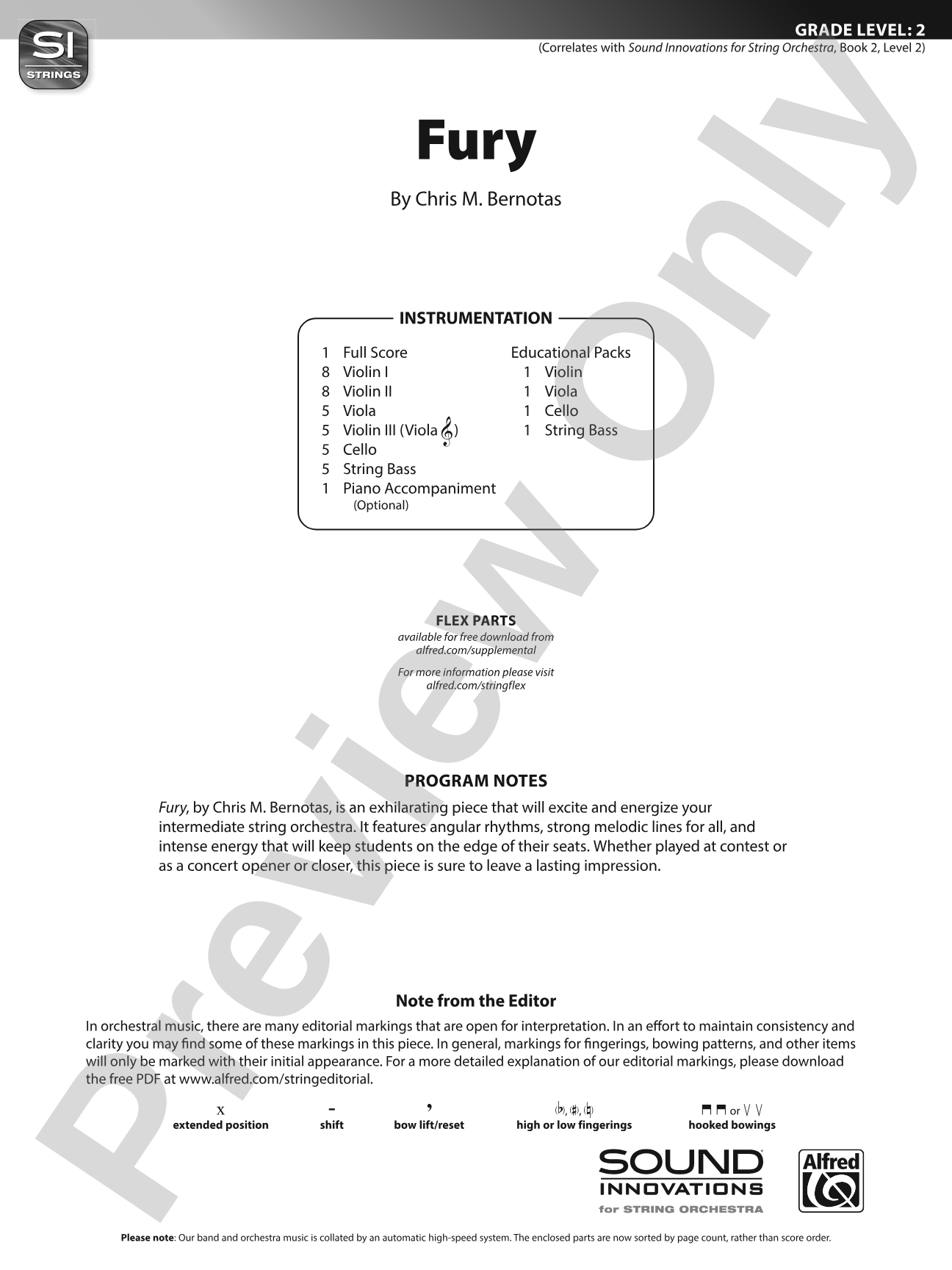 Fury: Flexible String Ensemble Score & Parts