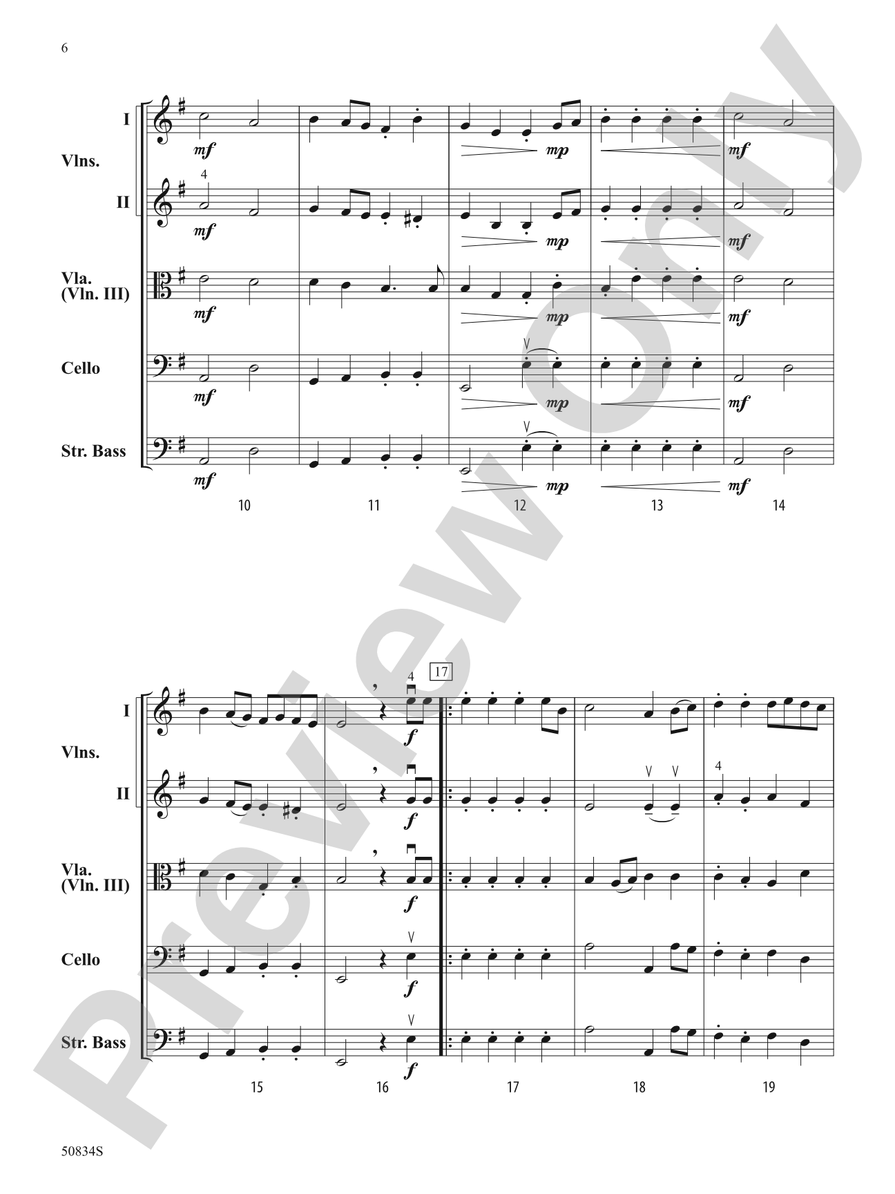 Minuet and Bourrée: String Orchestra Conductor Score & Parts