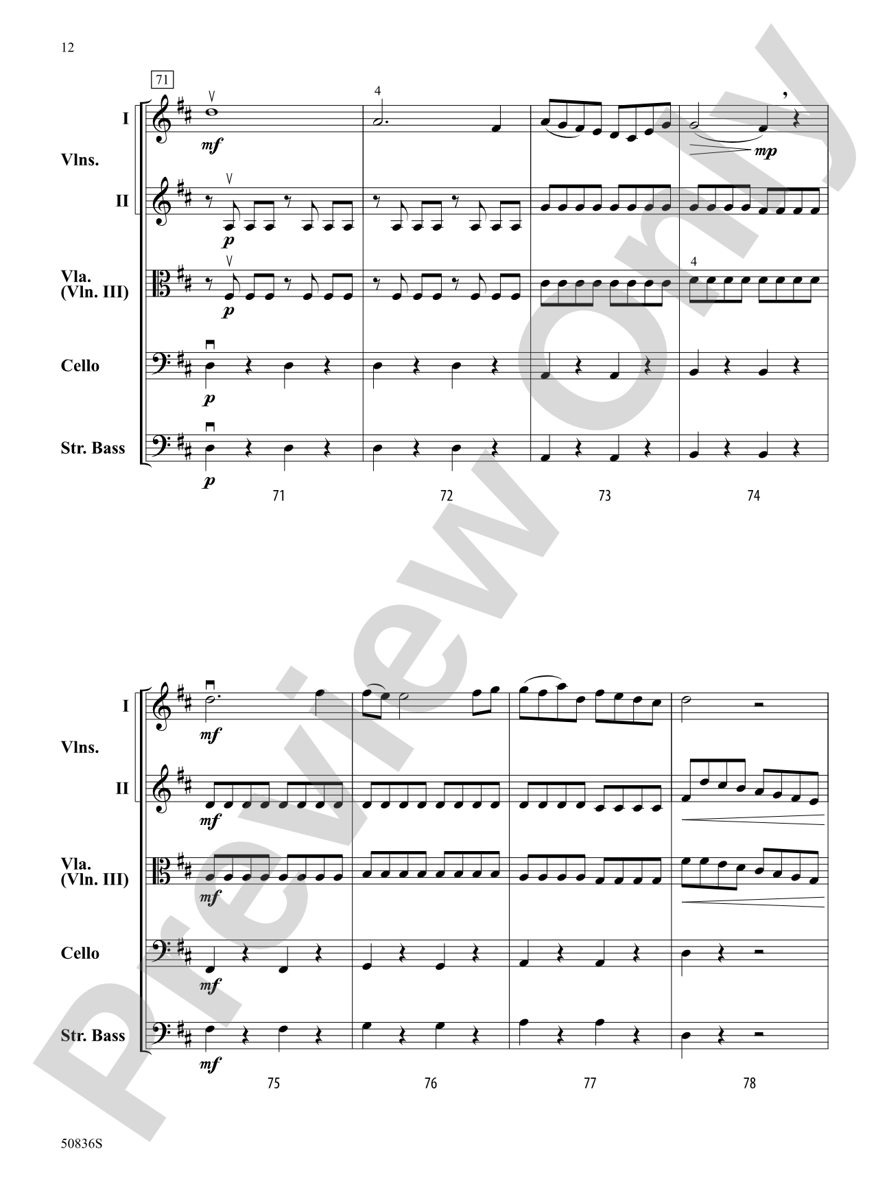 Symphony Concertante No. 1: String Orchestra Conductor Score & Parts