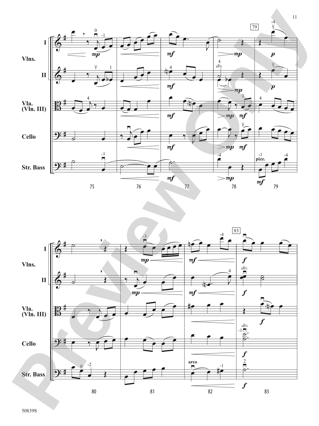 The Flow of the Tide: String Orchestra Conductor Score & Parts