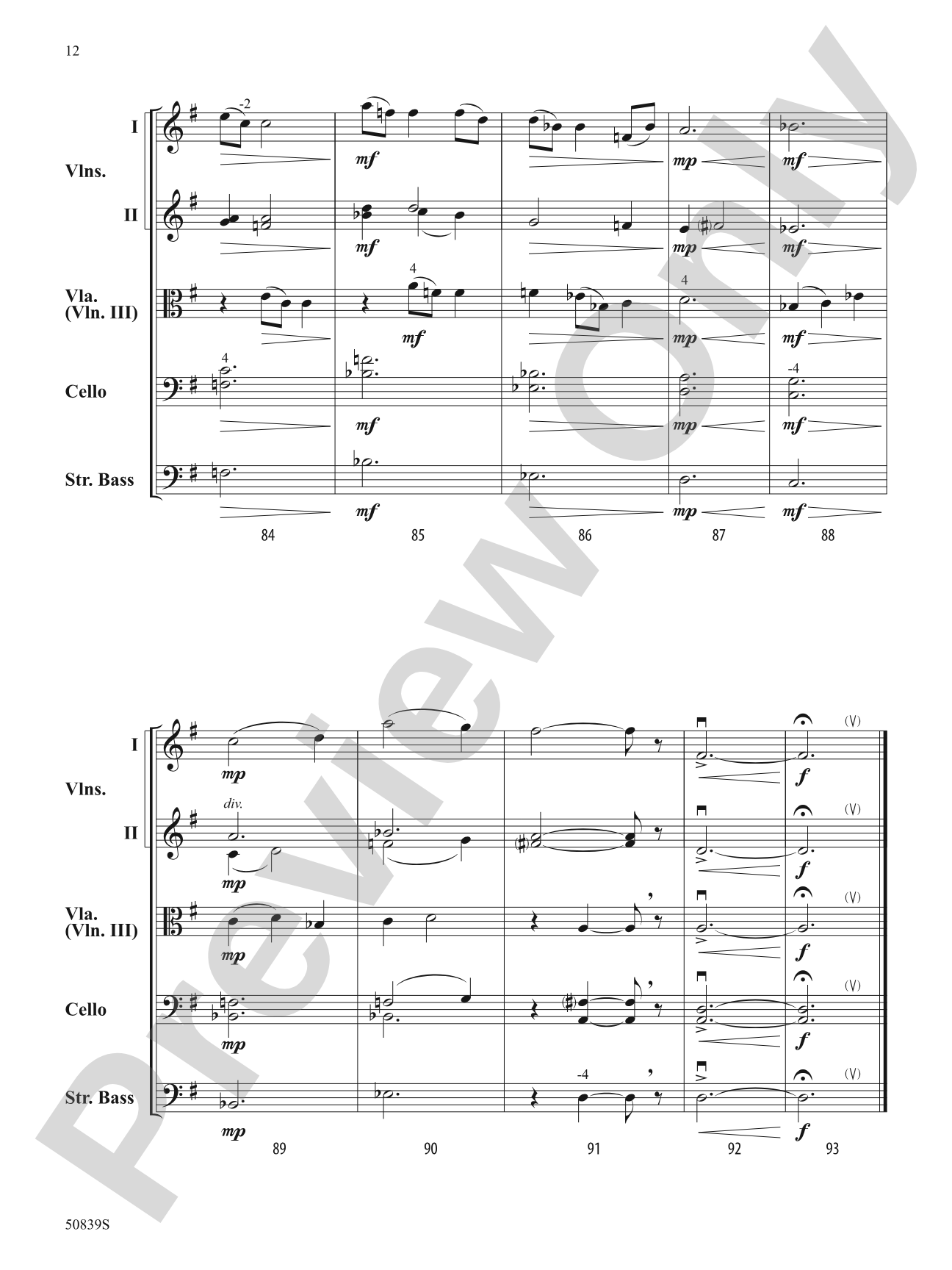 The Flow of the Tide: String Orchestra Conductor Score & Parts