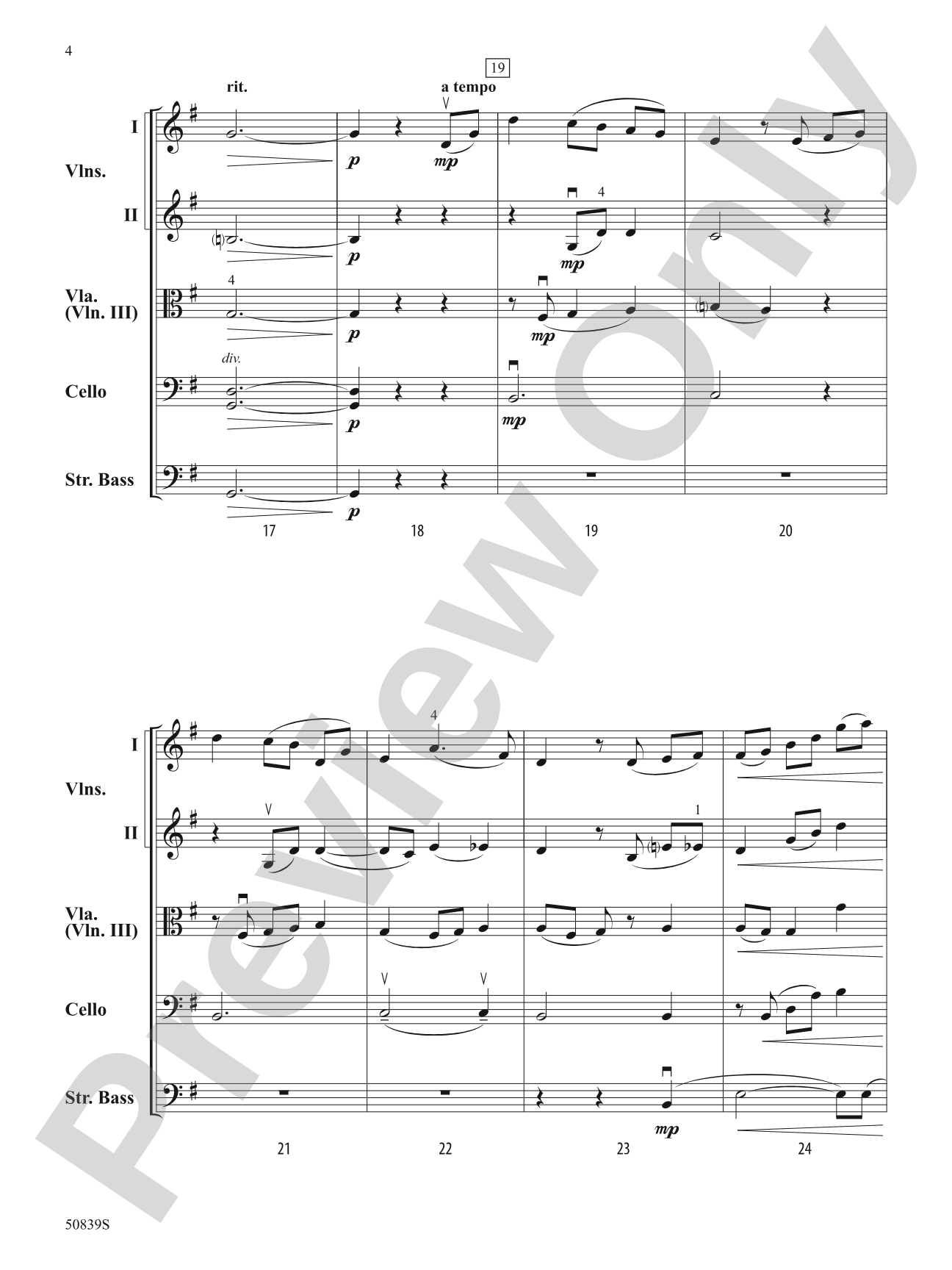 The Flow of the Tide: String Orchestra Conductor Score & Parts