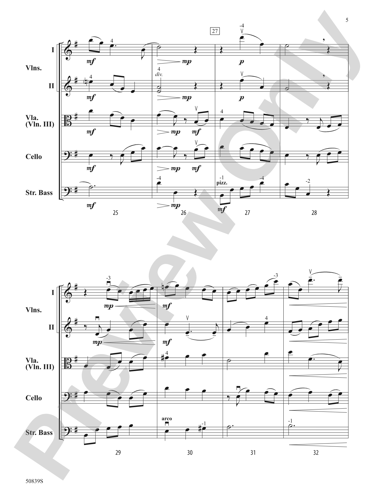 The Flow of the Tide: String Orchestra Conductor Score & Parts