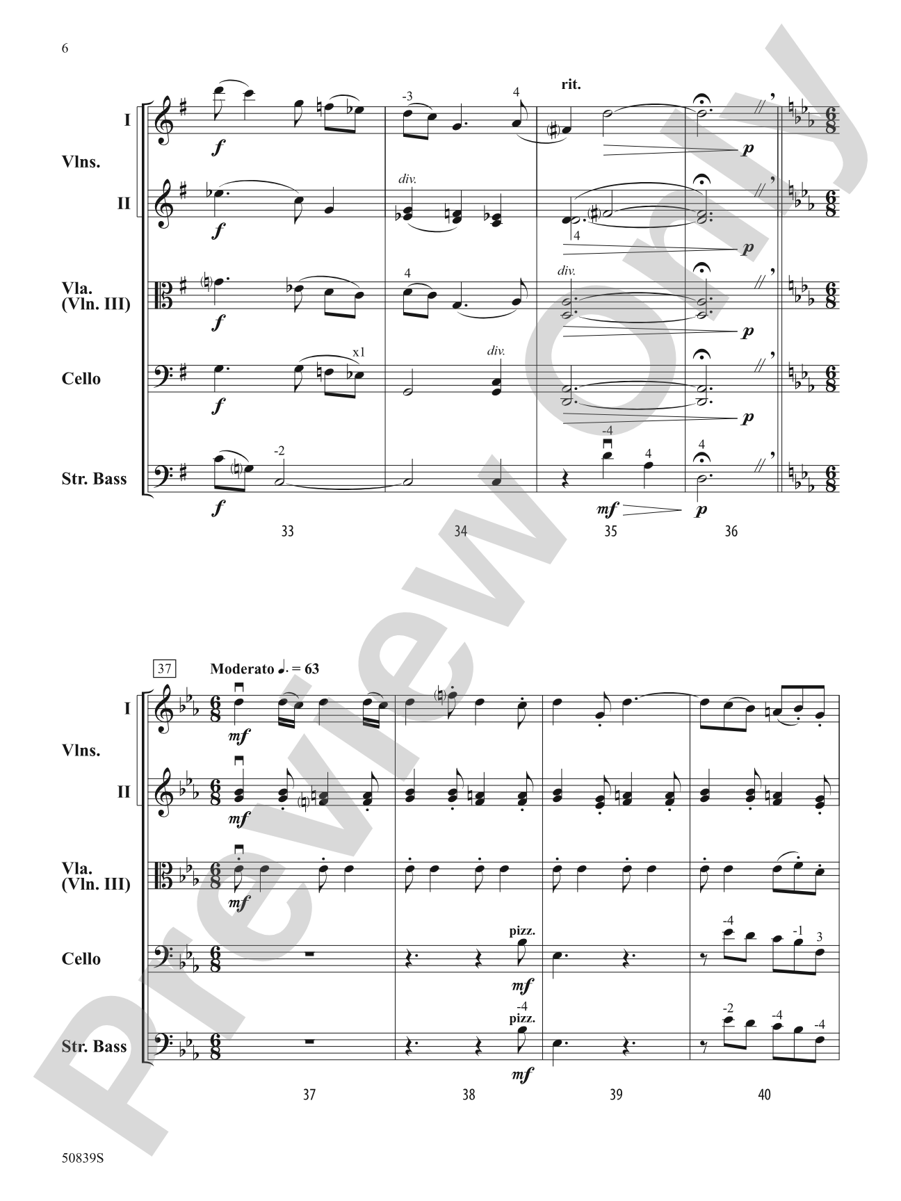 The Flow of the Tide: String Orchestra Conductor Score & Parts