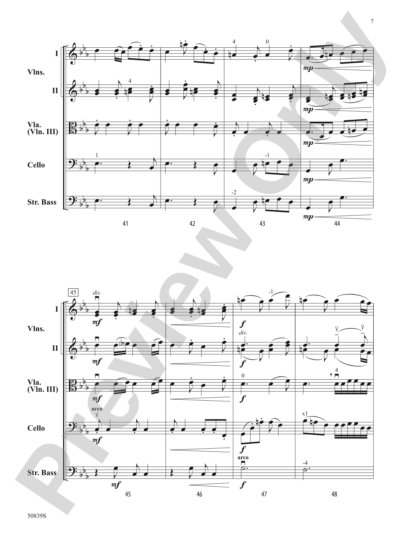 The Flow of the Tide: String Orchestra Conductor Score & Parts