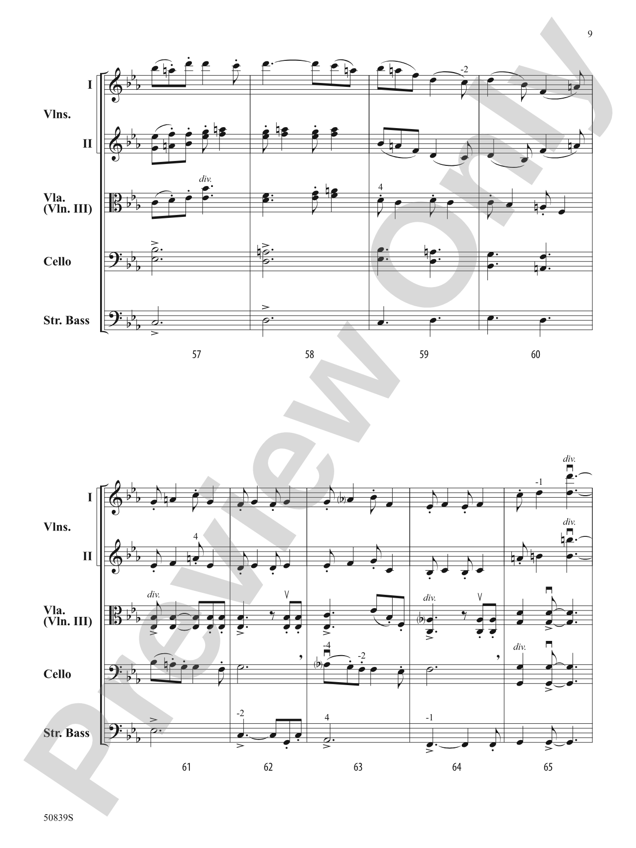The Flow of the Tide: String Orchestra Conductor Score & Parts