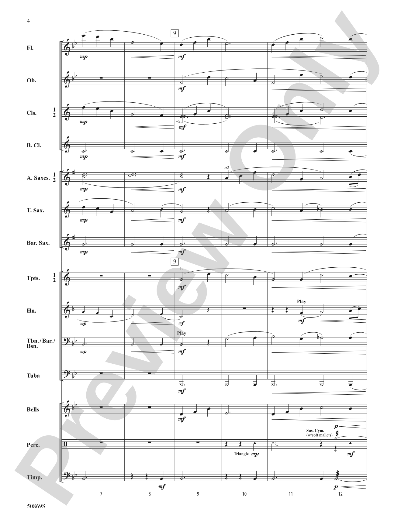 Blessing Wind: Concert Band Conductor Score & Parts