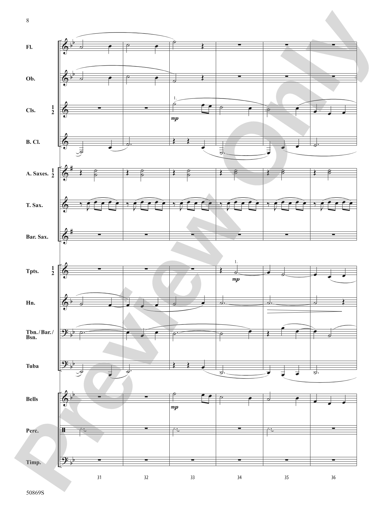 Blessing Wind: Concert Band Conductor Score & Parts