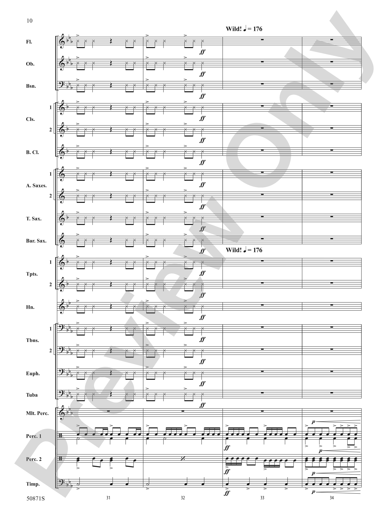 Primal: Concert Band Conductor Score & Parts