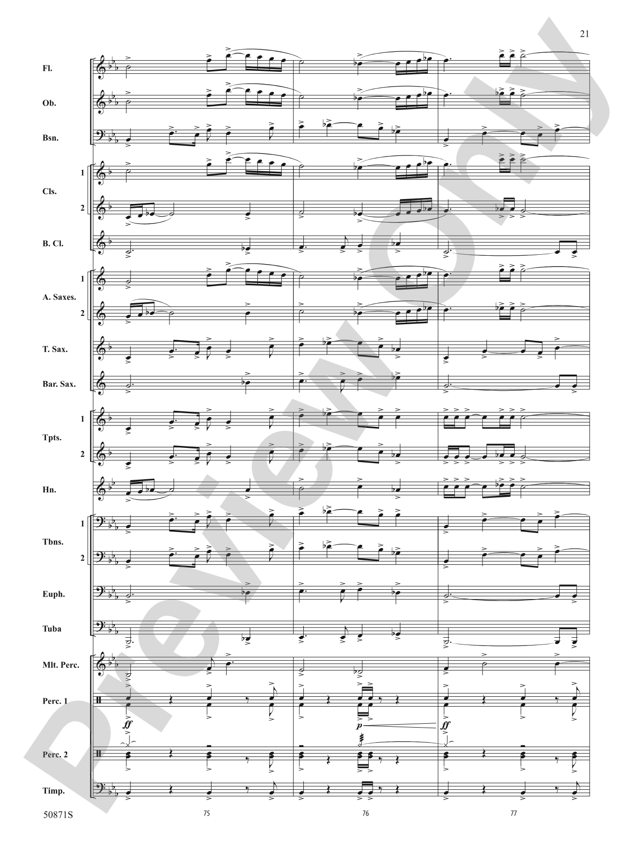 Primal: Concert Band Conductor Score & Parts