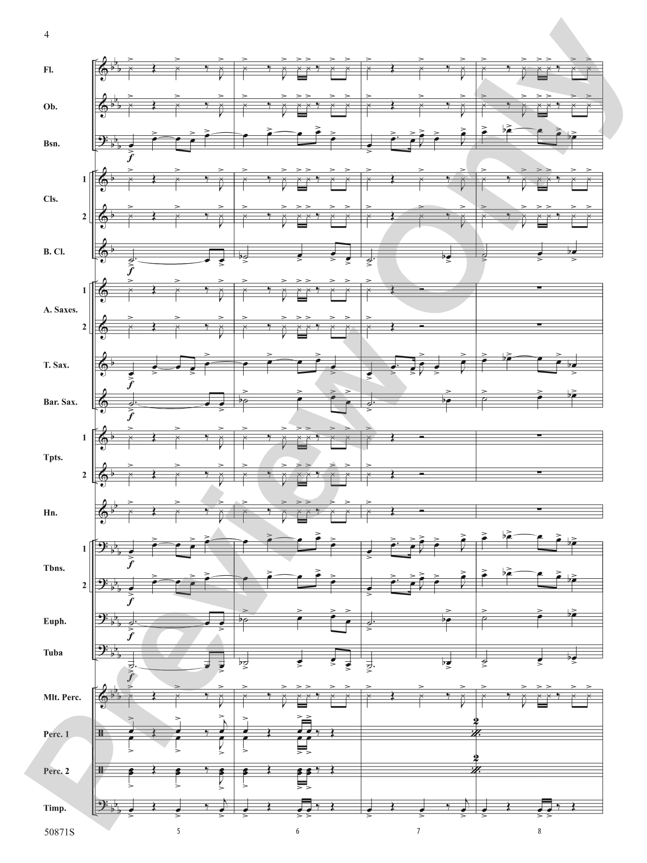 Primal: Concert Band Conductor Score & Parts