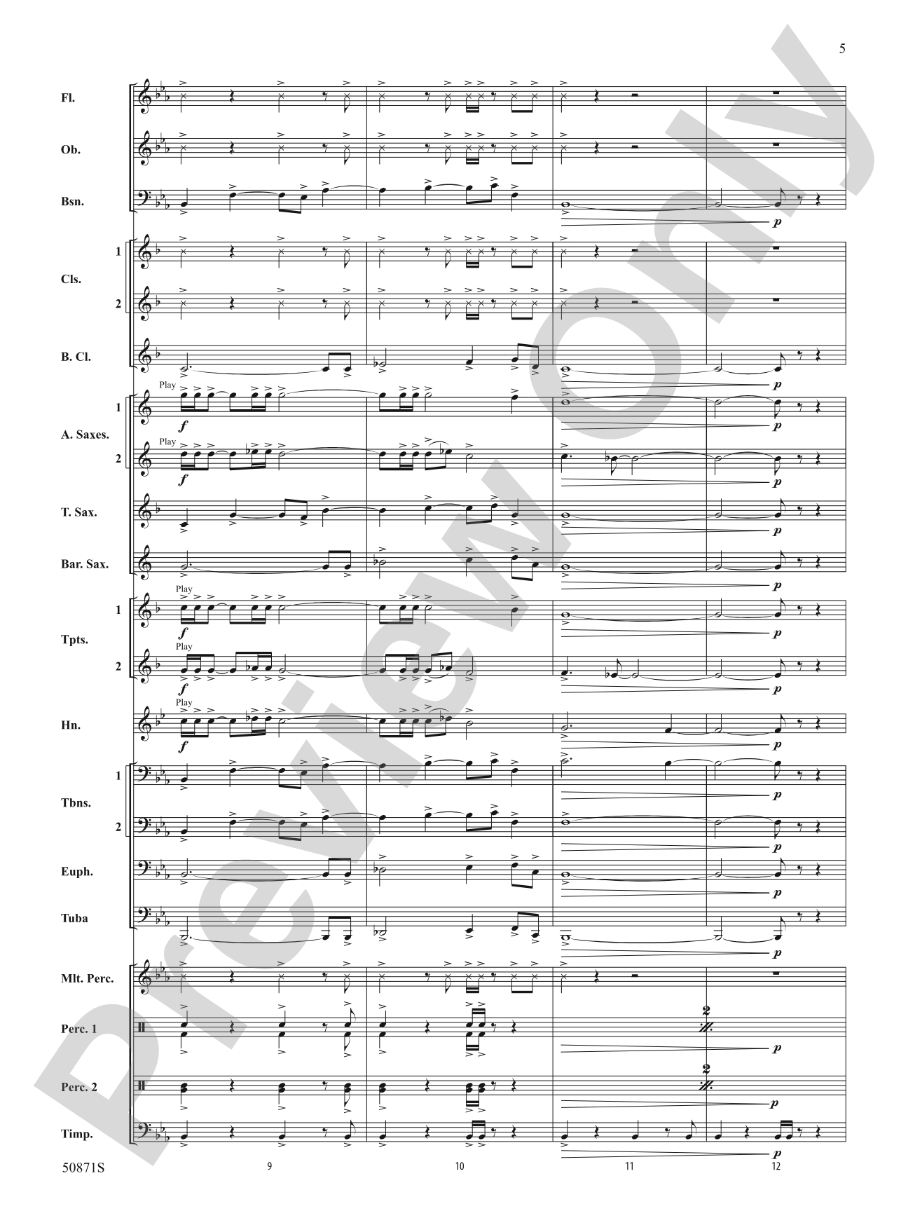 Primal: Concert Band Conductor Score & Parts