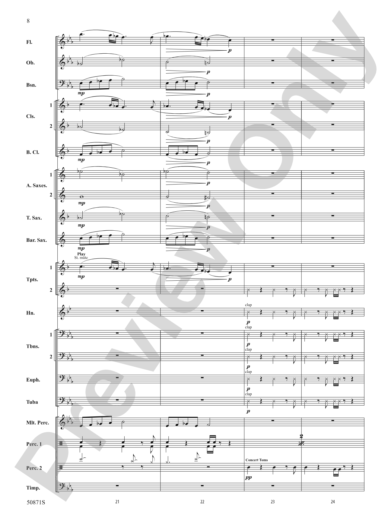 Primal: Concert Band Conductor Score & Parts