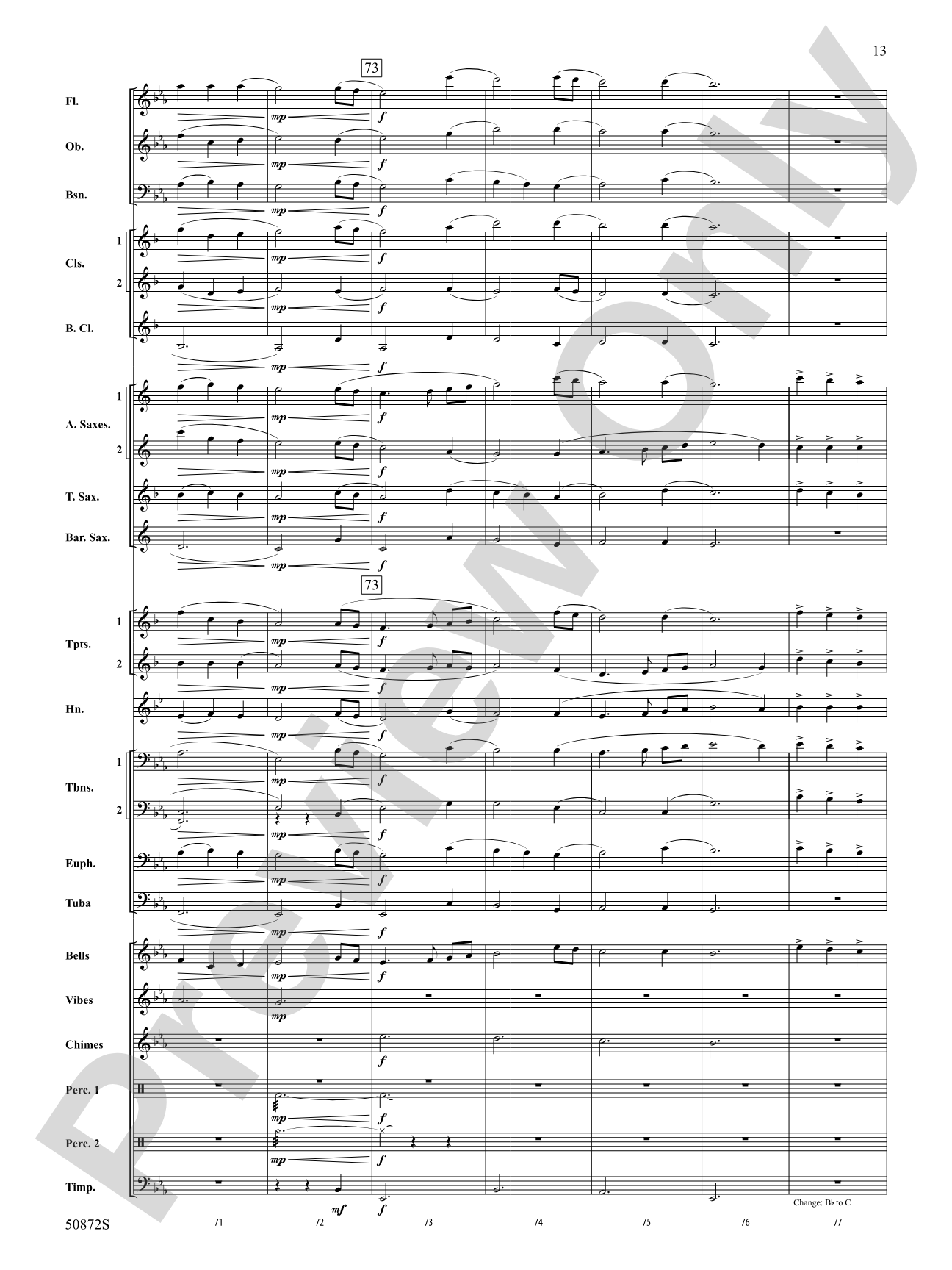 On a Winter's Night: Concert Band Score & Parts