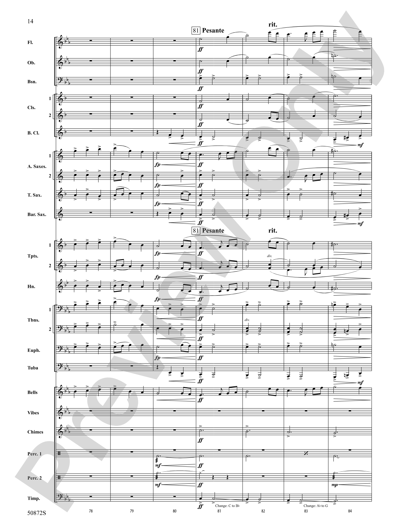 On a Winter's Night: Concert Band Score & Parts