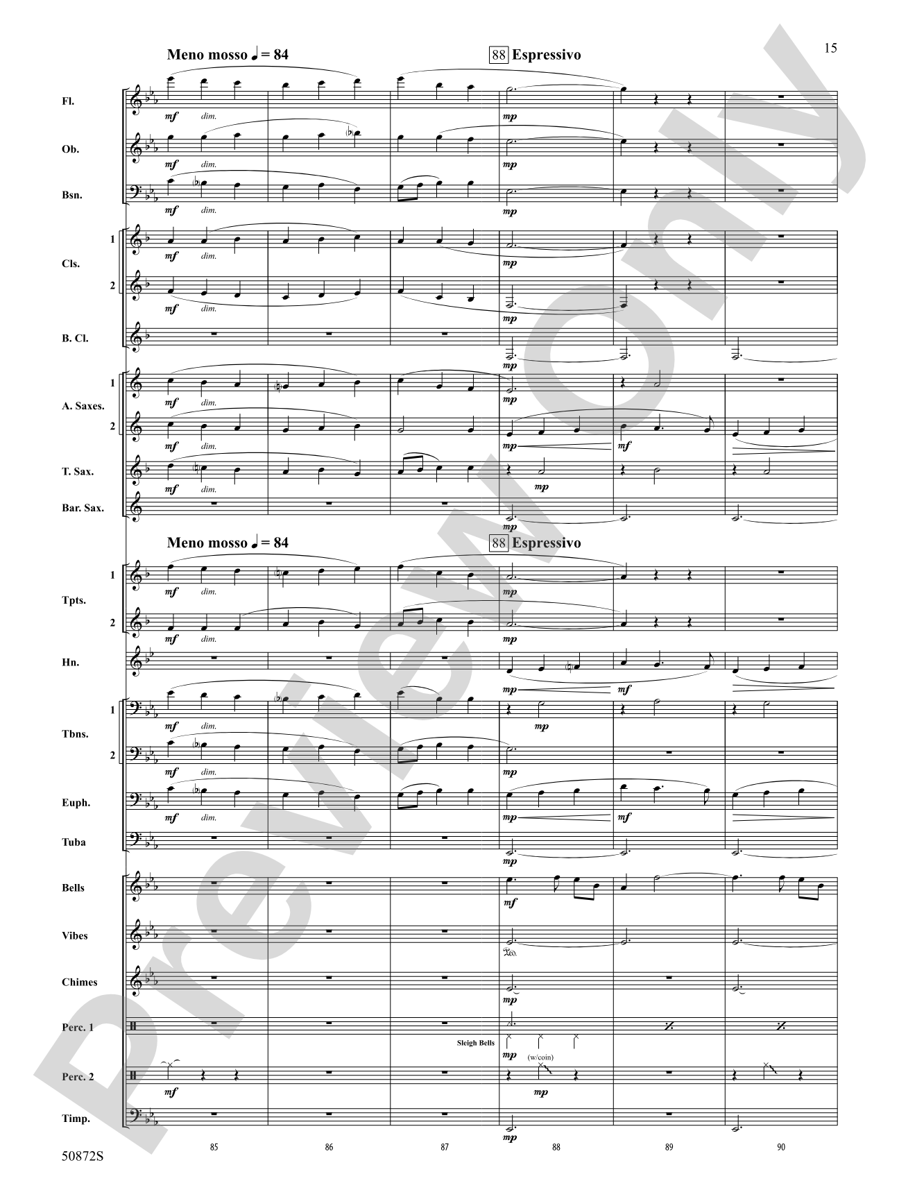 On a Winter's Night: Concert Band Score & Parts