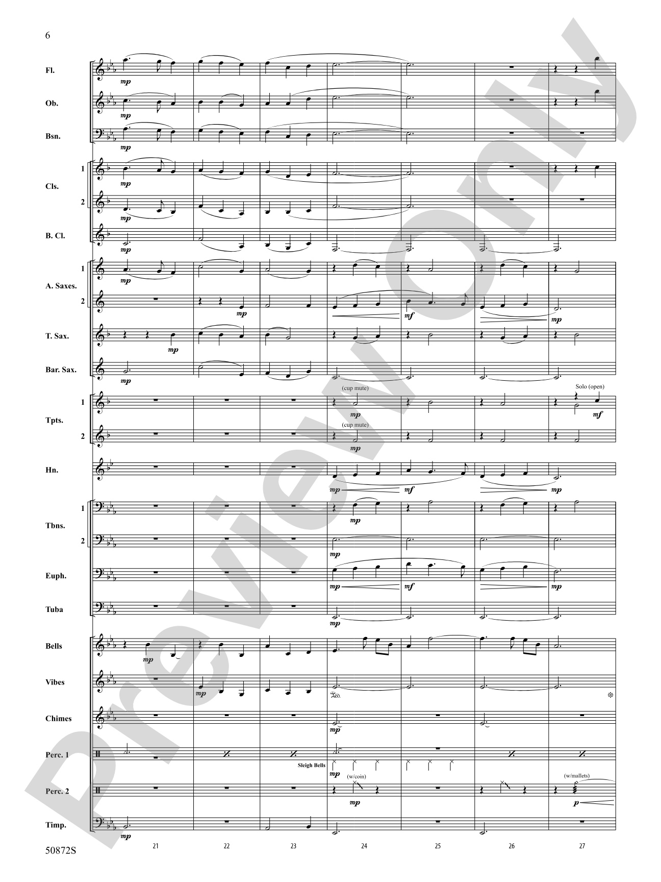 On a Winter's Night: Concert Band Score & Parts