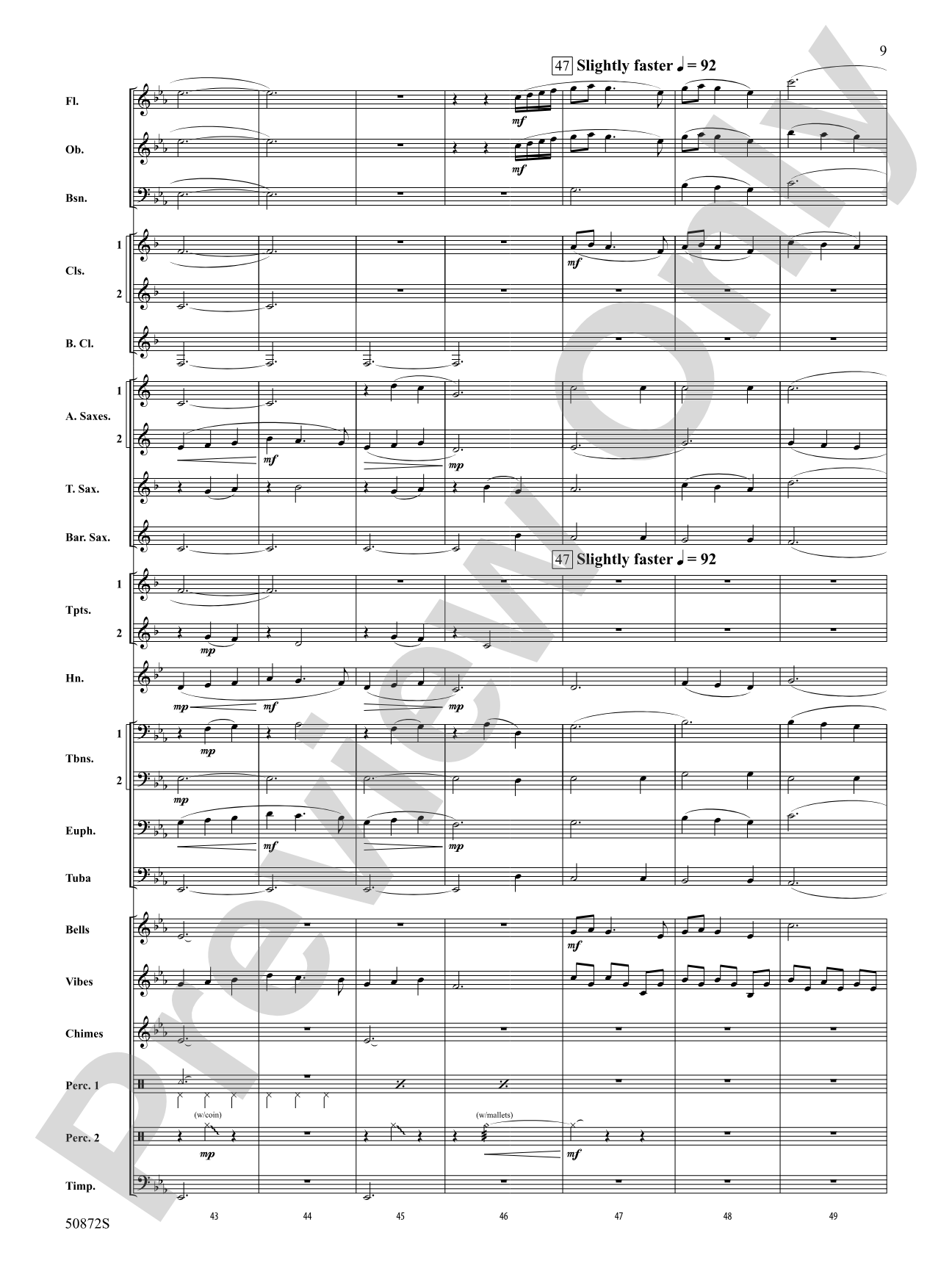 On a Winter's Night: Concert Band Score & Parts