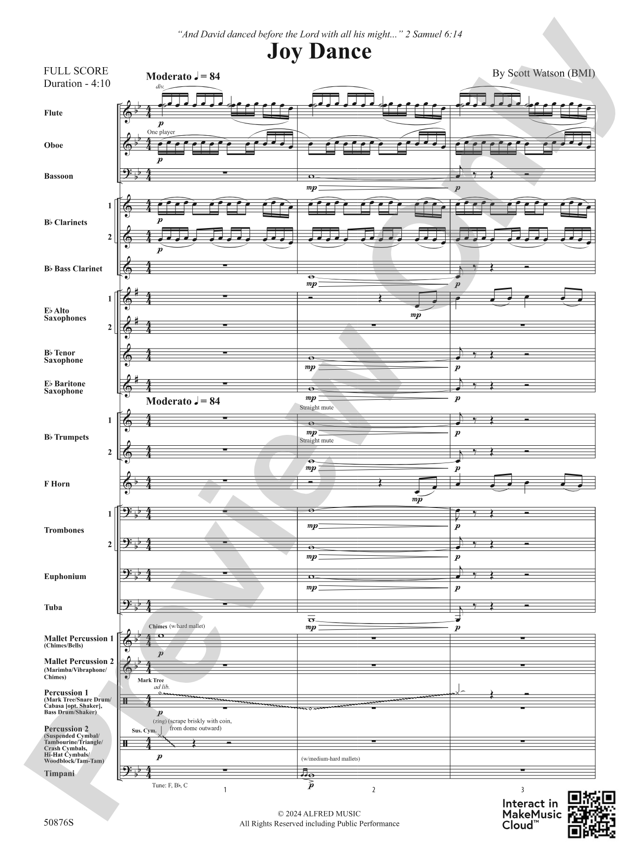 Joy Dance: Concert Band Score & Parts