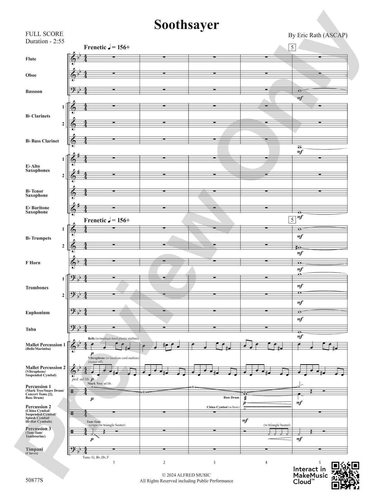 Soothsayer: Concert Band Conductor Score & Parts