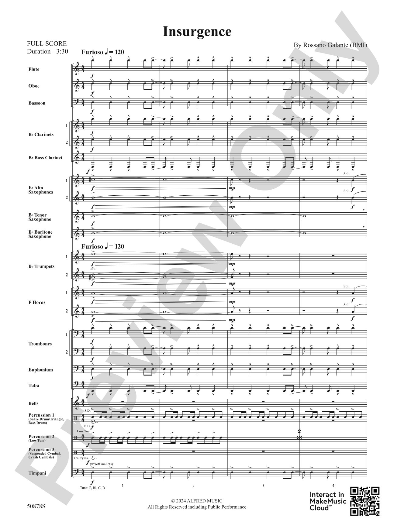 Insurgence: Concert Band Score & Parts