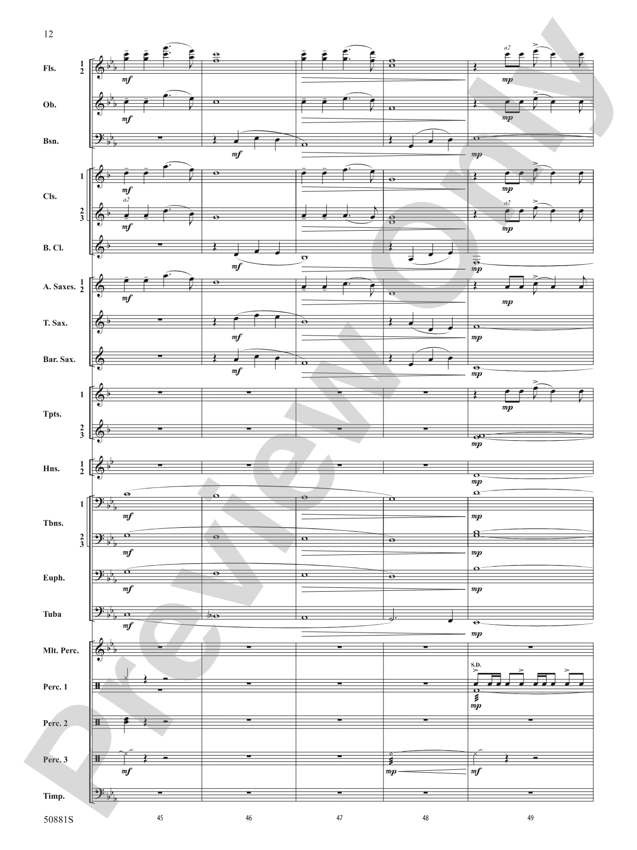 Chasing Crimson: Concert Band Conductor Score & Parts