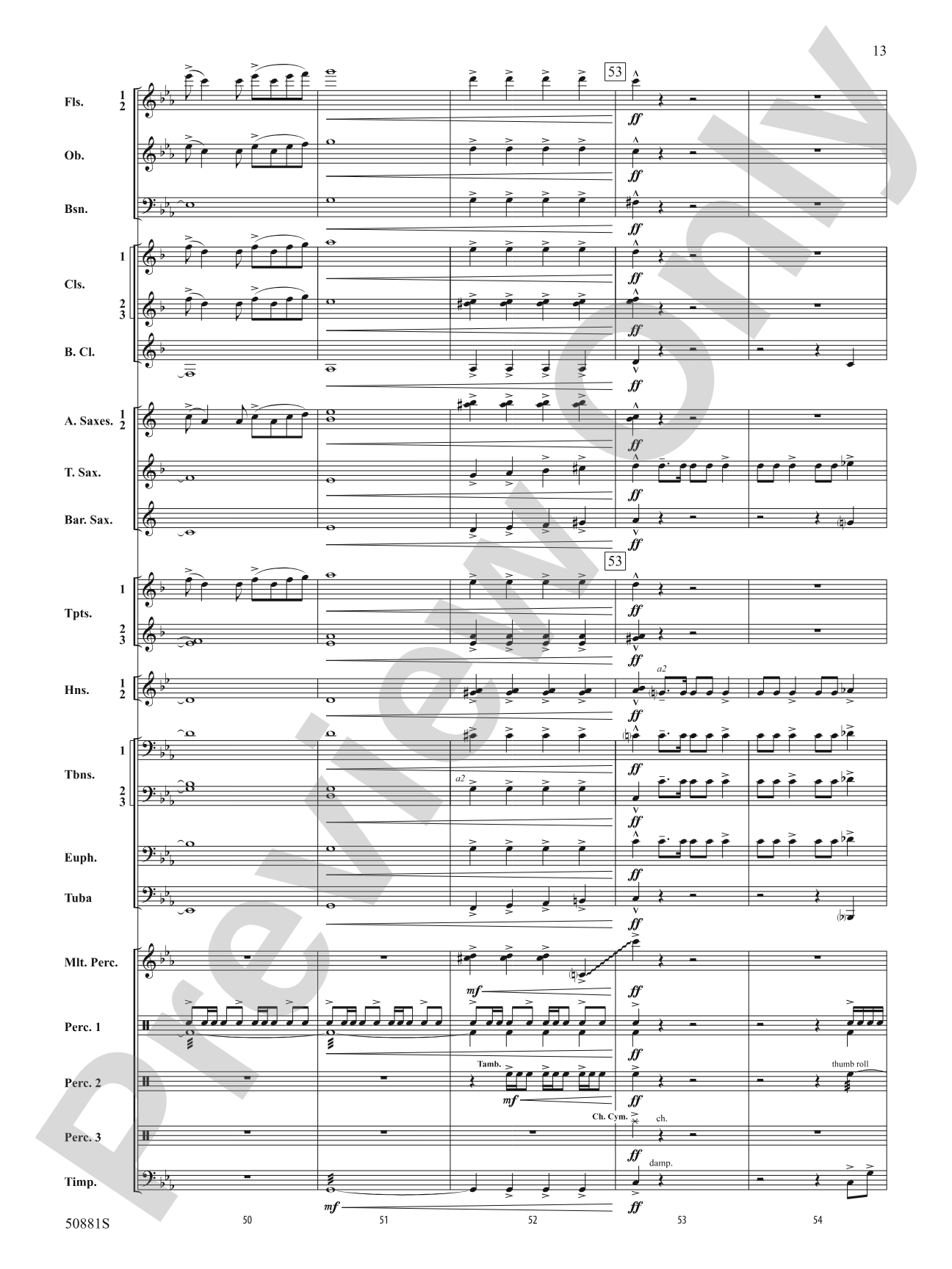 Chasing Crimson: Concert Band Conductor Score & Parts
