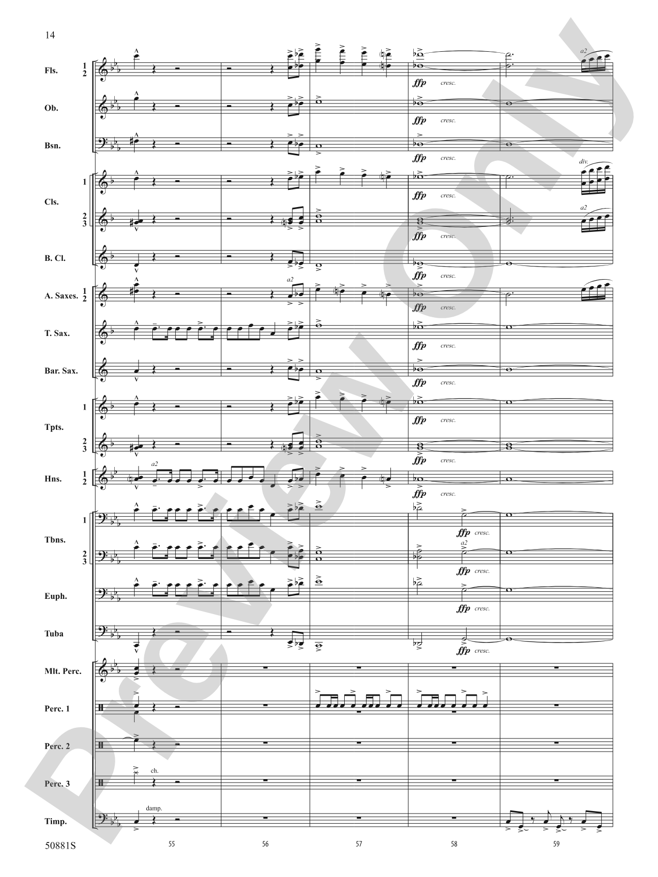 Chasing Crimson: Concert Band Conductor Score & Parts