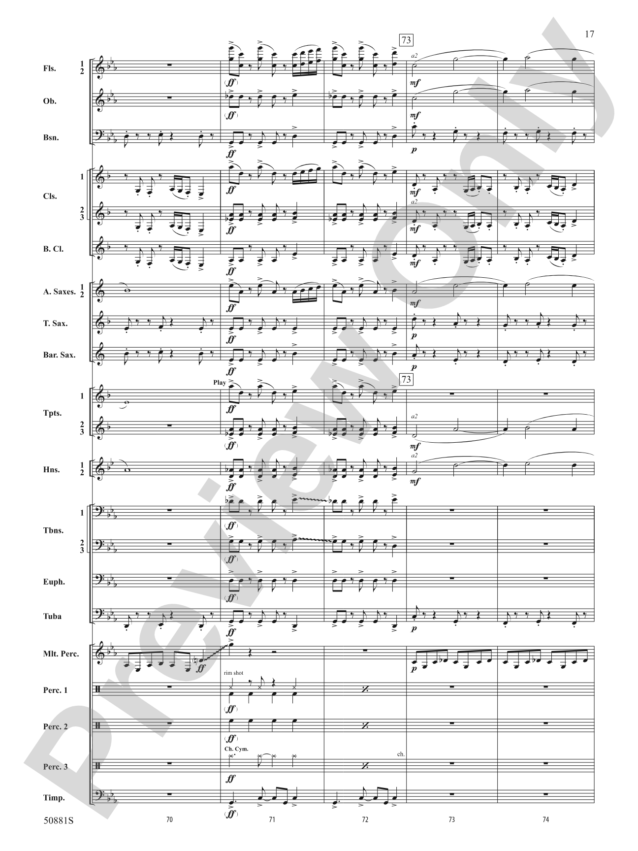 Chasing Crimson: Concert Band Conductor Score & Parts