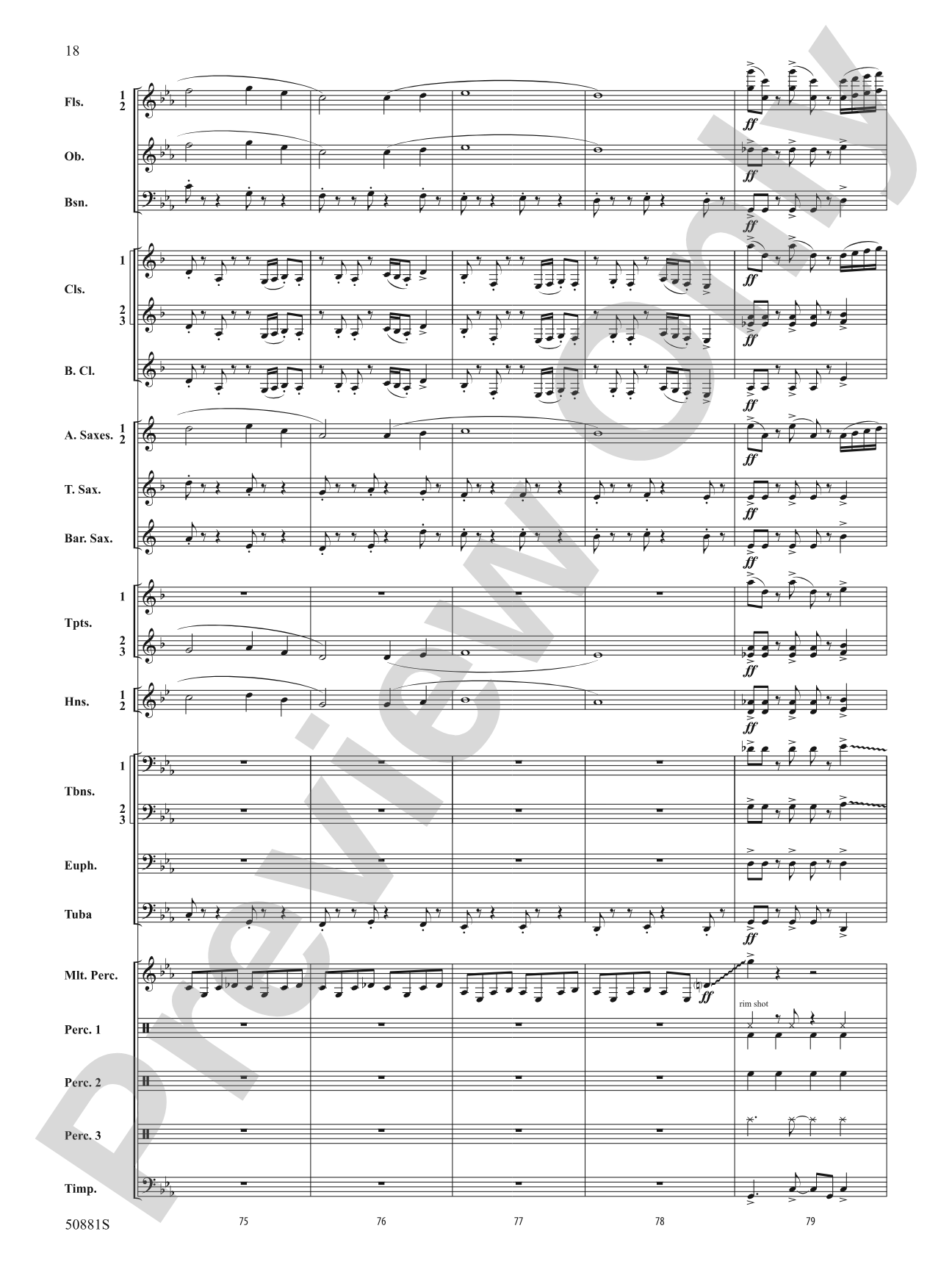 Chasing Crimson: Concert Band Conductor Score & Parts