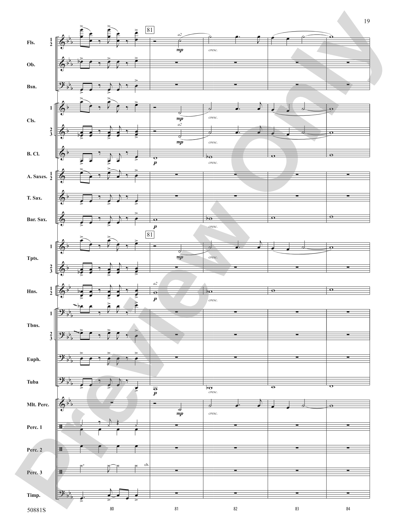 Chasing Crimson: Concert Band Conductor Score & Parts