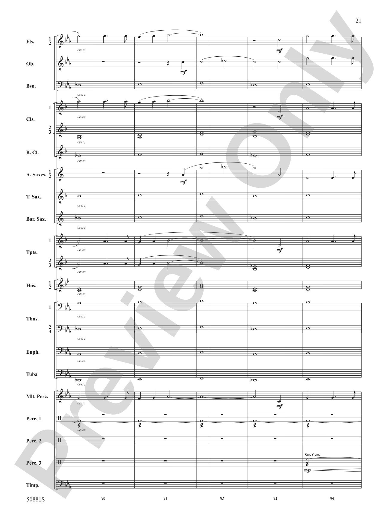 Chasing Crimson: Concert Band Conductor Score & Parts