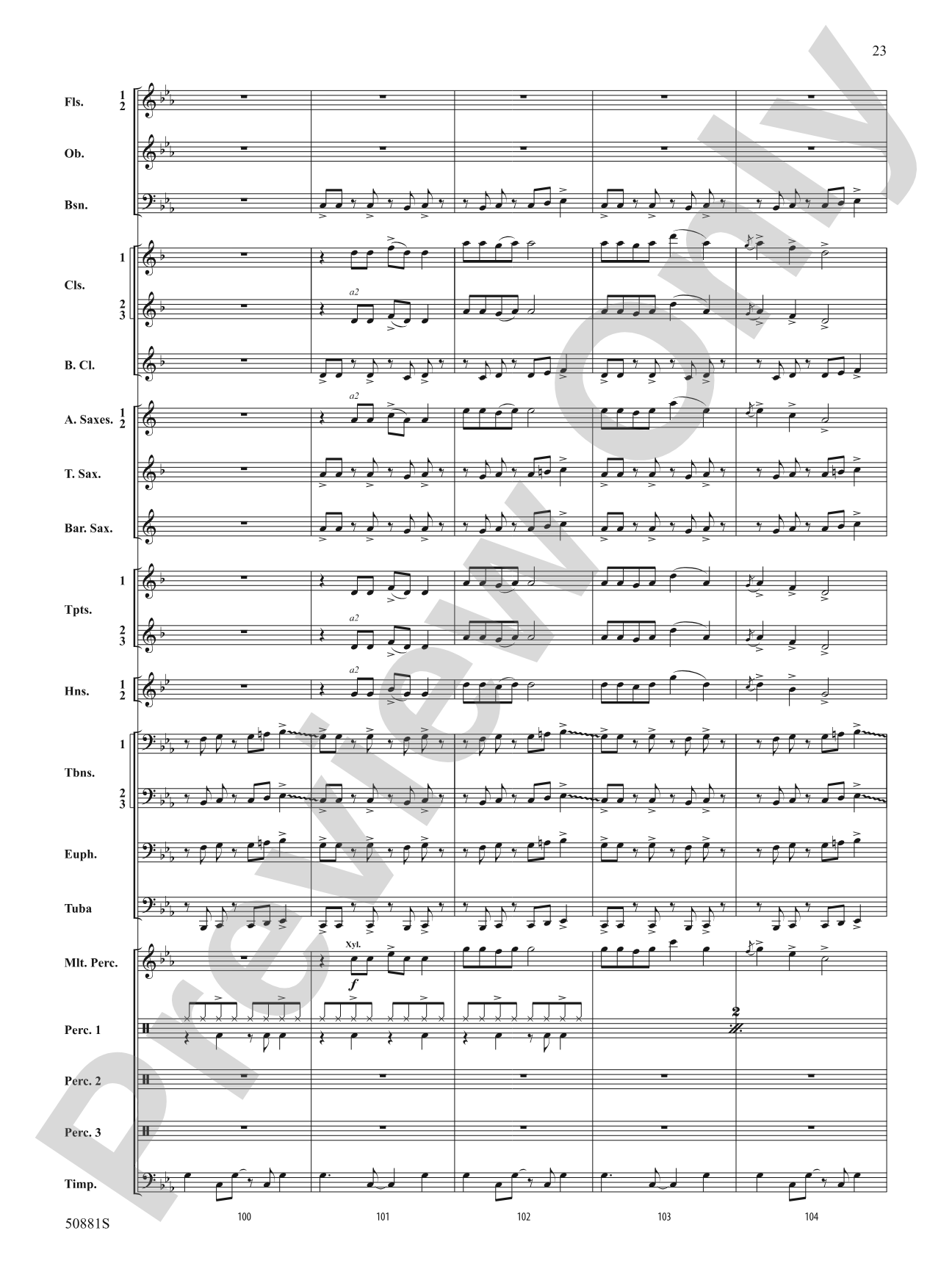 Chasing Crimson: Concert Band Conductor Score & Parts