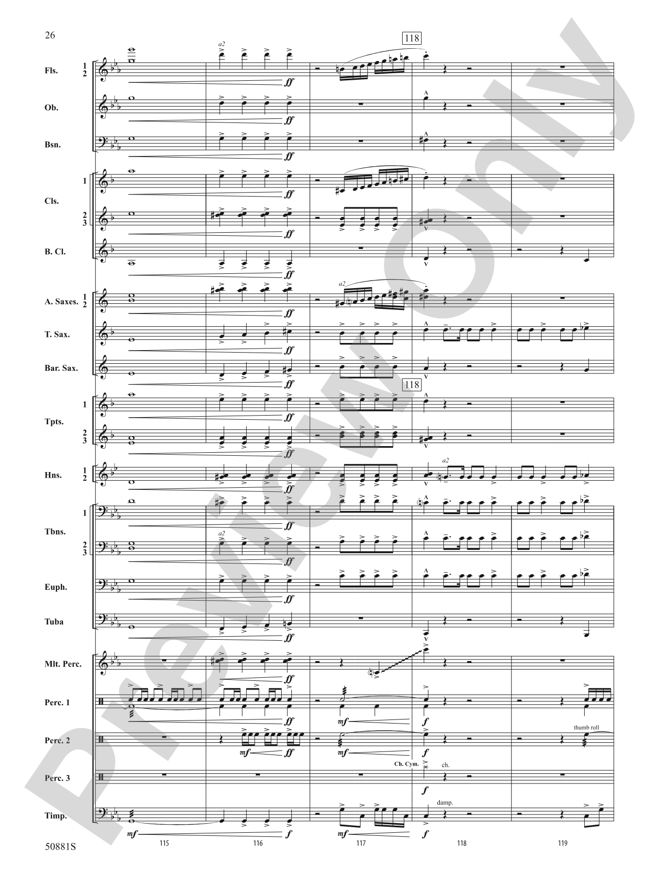 Chasing Crimson: Concert Band Conductor Score & Parts
