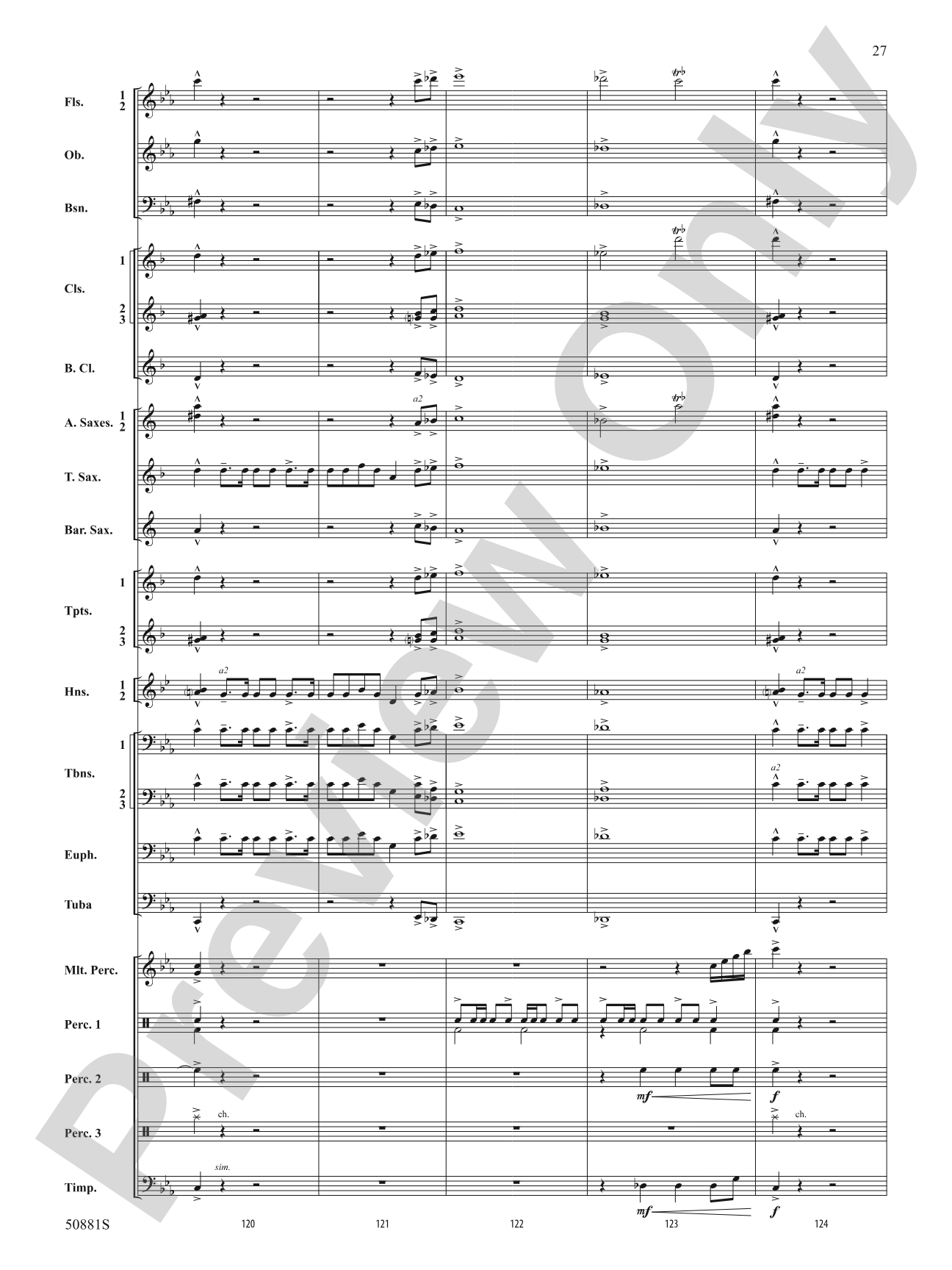 Chasing Crimson: Concert Band Conductor Score & Parts