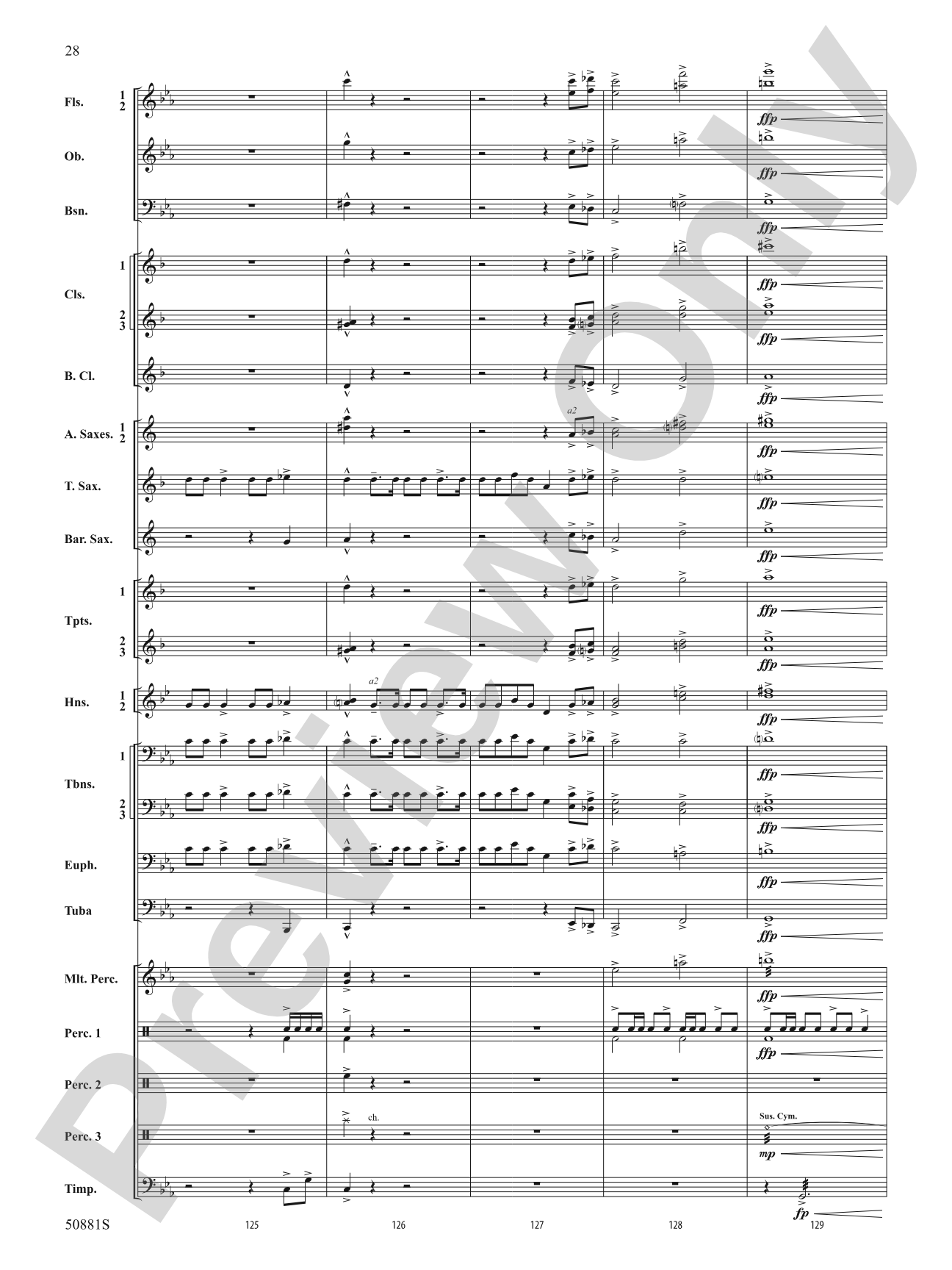 Chasing Crimson: Concert Band Conductor Score & Parts