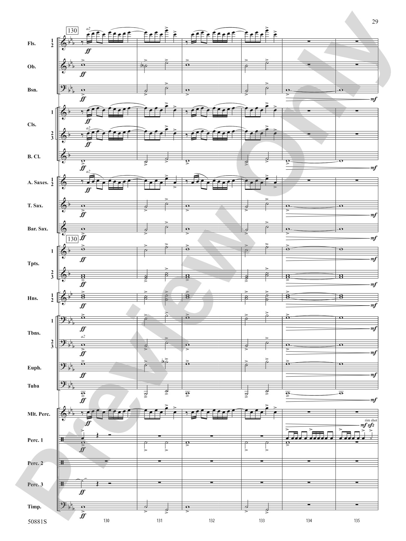Chasing Crimson: Concert Band Conductor Score & Parts