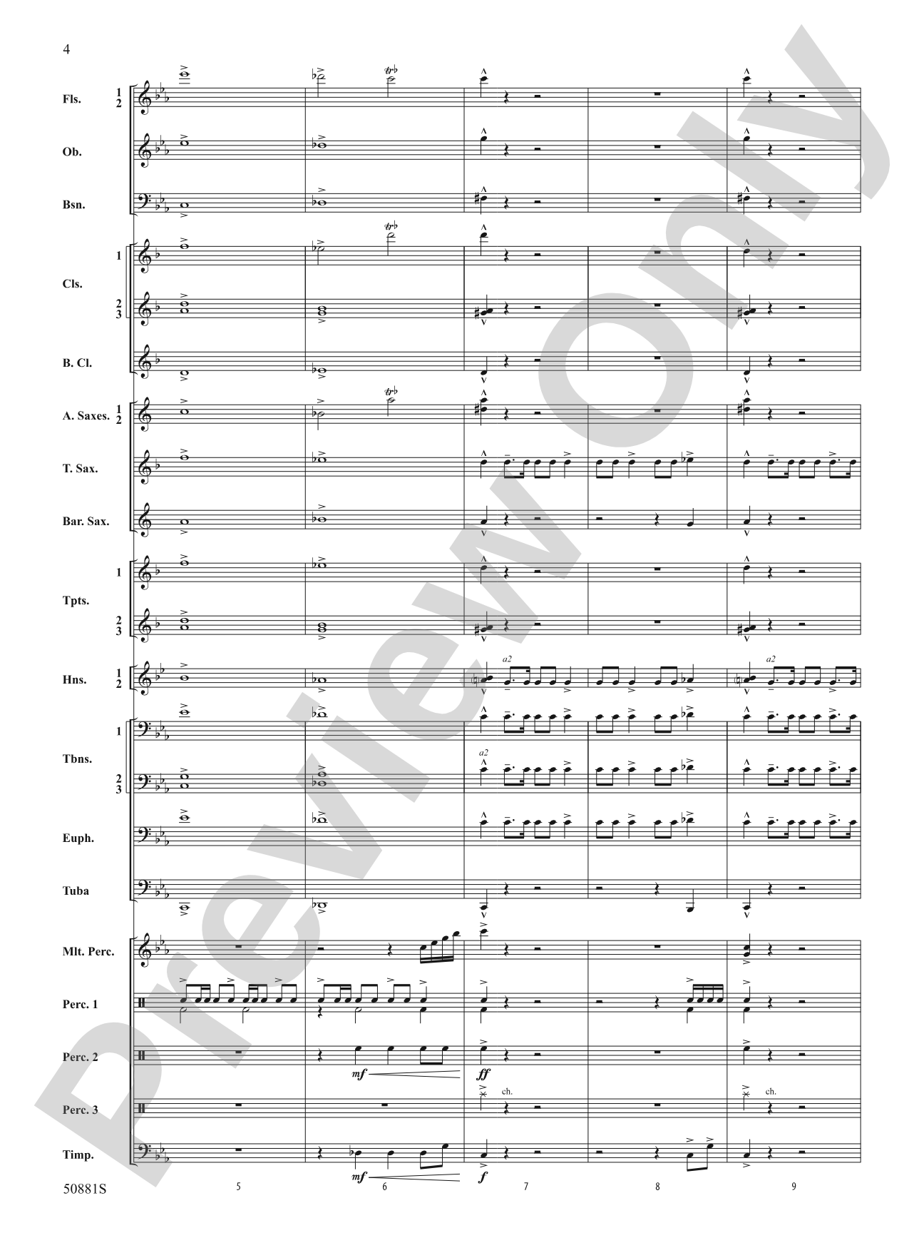 Chasing Crimson: Concert Band Conductor Score & Parts