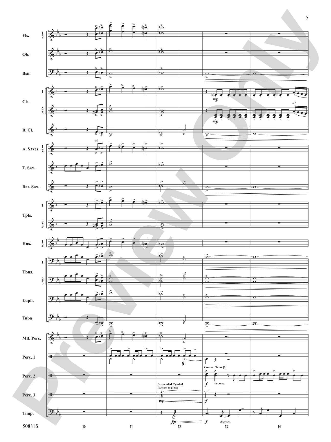 Chasing Crimson: Concert Band Conductor Score & Parts