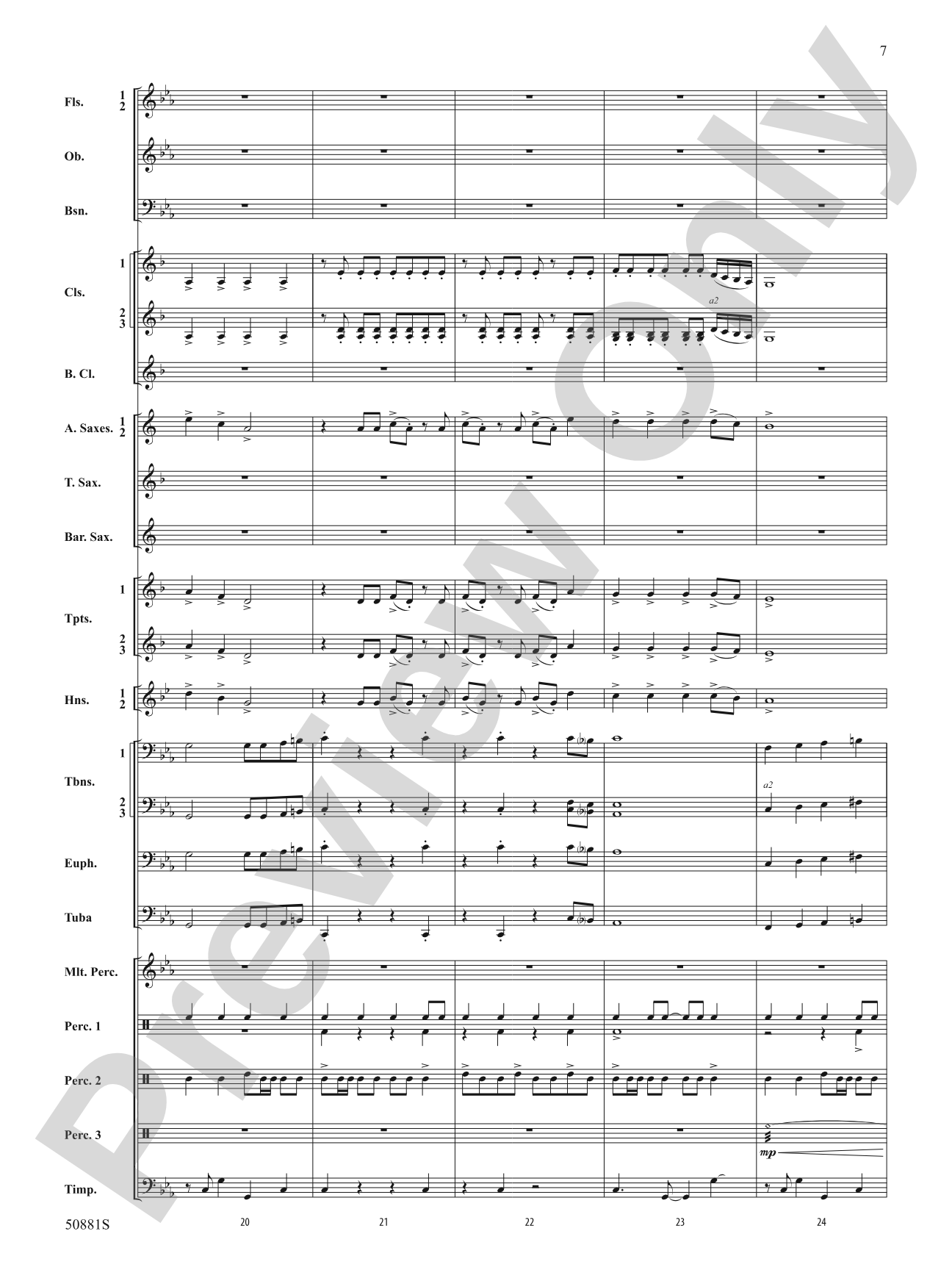 Chasing Crimson: Concert Band Conductor Score & Parts
